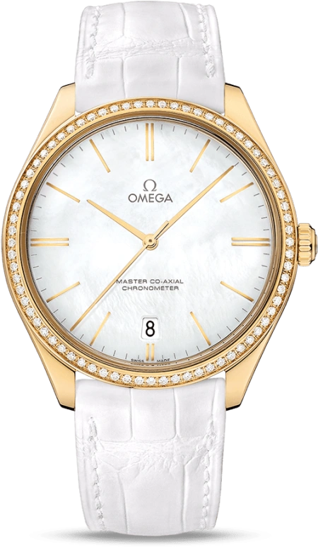 Omega,Trésor 40mm,40mm,Yellow Gold,White,Handwound,Date,Co-Axial Escapement,432,432.58.40.21.05.002