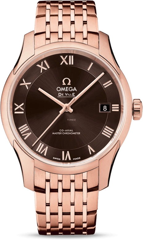 Omega,De Ville 41mm,41mm,Sedna Gold,Brown,Automatic,Date,Co-Axial Escapement,433,433.50.41.21.13.001