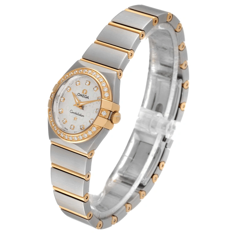 Omega,Constellation 24mm,24mm,Yellow Gold,Stainless Steel,Silver,Quartz,30000hours,In-house Caliber,123,123.25.24.60.52.002