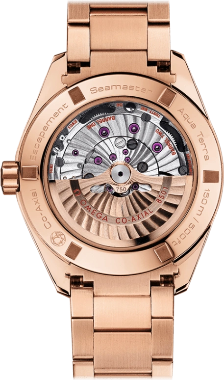 Omega,Aqua Terra 38.50mm,38.50mm,Red Gold,Grey,Automatic,Date,Co-Axial Escapement,231,231.50.39.21.06.001