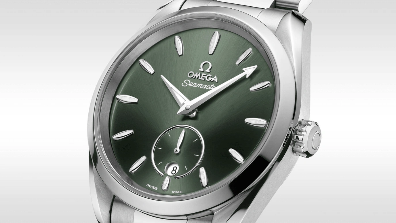 Omega,Aqua Terra 38mm,38mm,Stainless Steel,Green,Automatic,Date,Co-Axial Escapement,220,220.10.38.20.10.001