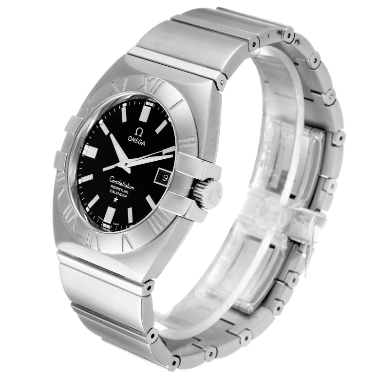 Omega,Constellation 38mm,38mm,Stainless Steel,Black,Quartz,Day,30000hours,1513,1513.51.00