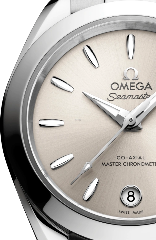 Omega,Aqua Terra 36.50mm,36.50mm,Stainless Steel,Cream,Automatic,Day,Anti-magnetic,220,220.10.30.20.09.001