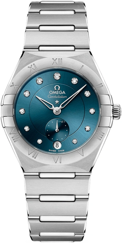 Omega,Constellation 34mm,34mm,Stainless Steel,Blue,Automatic,Date,Co-Axial Escapement,131,131.10.34.20.53.001