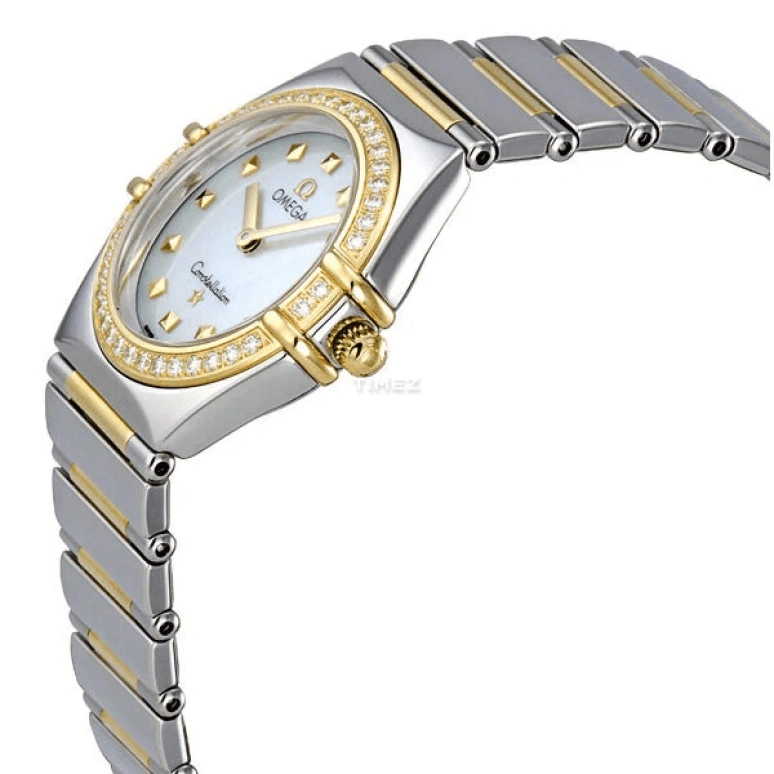 Omega,Constellation 25.50mm,25.50mm,Yellow Gold,Stainless Steel,White,Quartz,30000hours,In-house Caliber,1376,1376.71.00