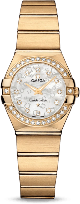 Omega,Constellation 24mm,24mm,Yellow Gold,White,Quartz,30000hours,In-house Caliber,123,123.55.24.60.55.016