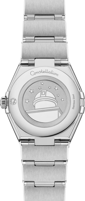 Omega,Constellation 28mm,28mm,Stainless Steel,Blue,Quartz,In-house Caliber,Sapphire,Crystal Glass,131,131.10.28.60.03.002