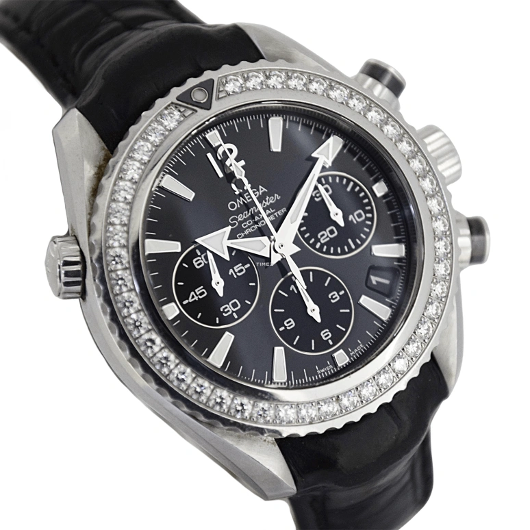 Omega,Seamaster Planet Ocean 37.50mm,37.50mm,Stainless Steel,Black,Automatic,Chronograph,Day,222,222.18.38.50.01.001