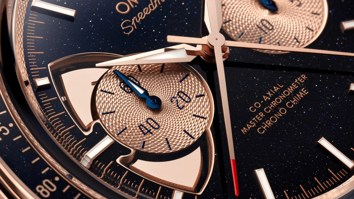 Omega,Speedmaster 45mm,45mm,Sedna Gold,Blue,Rose Gold,Handwound,Chronograph,Minute Repeater,Anti-magnetic,522,522.50.45.52.03.001