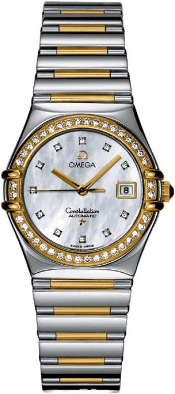 Omega,Constellation 27.50mm,27.50mm,Yellow Gold,Stainless Steel,White,Automatic,Date,42hours,1396,1396.75.00
