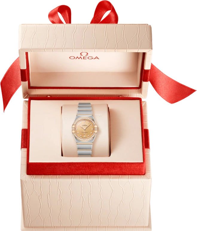 Omega,Constellation 25mm,25mm,Yellow Gold,Stainless Steel,Champagne,Quartz,In-house Caliber,Sapphire,131,131.25.25.60.58.001