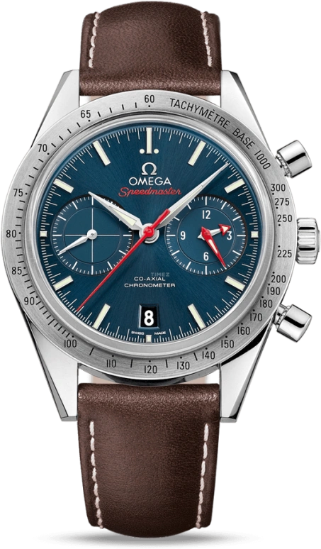 Omega,Speedmaster (Non-Moonwatch) 41.50mm,41.50mm,Stainless Steel,Blue,Automatic,Chronograph,Date,Co-Axial Escapement,Column Wheel,60hours,In-house Caliber,331,331.12.42.51.03.001