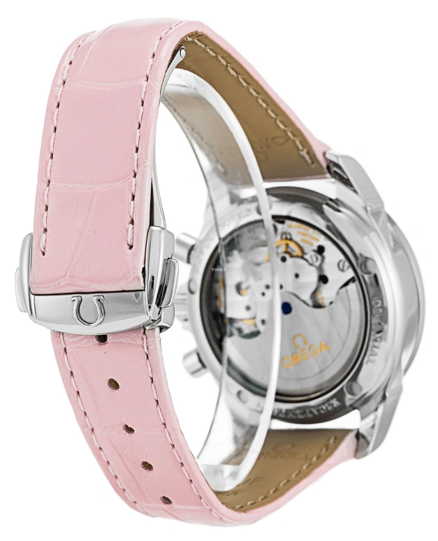 Omega,De Ville 35mm,35mm,Stainless Steel,Pink,Automatic,Chronograph,Day,4878,4878.74.34
