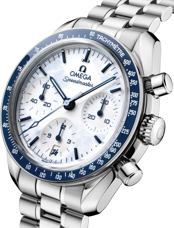 Omega,Speedmaster 38mm,38mm,Stainless Steel,Ceramic,White,Automatic,Chronograph,Day,522,522.30.38.50.04.001