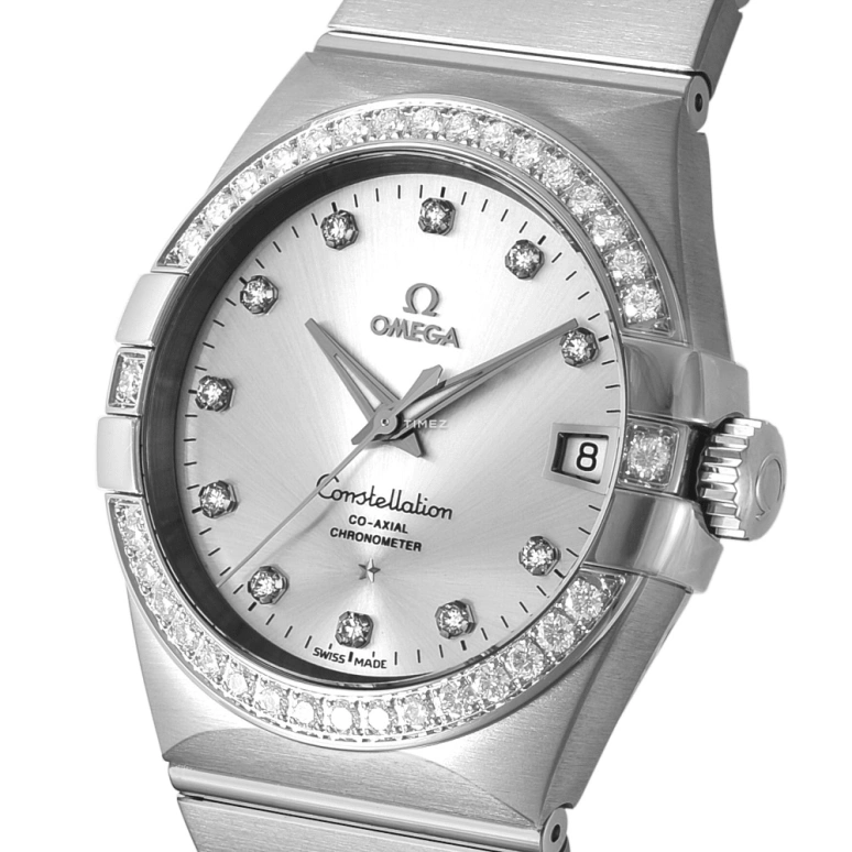 Omega,Constellation 38mm,38mm,White Gold,Silver,Automatic,Day,60hours,123,123.55.38.21.52.003