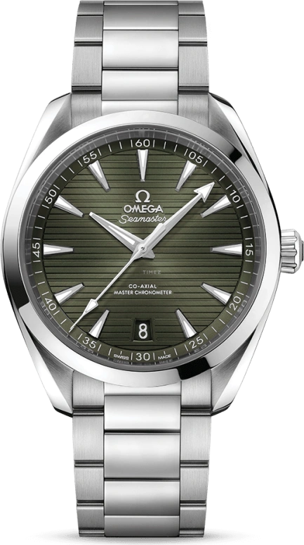 Omega,Aqua Terra 41mm,41mm,Stainless Steel,Green,Automatic,Date,Co-Axial Escapement,220,220.10.41.21.10.001