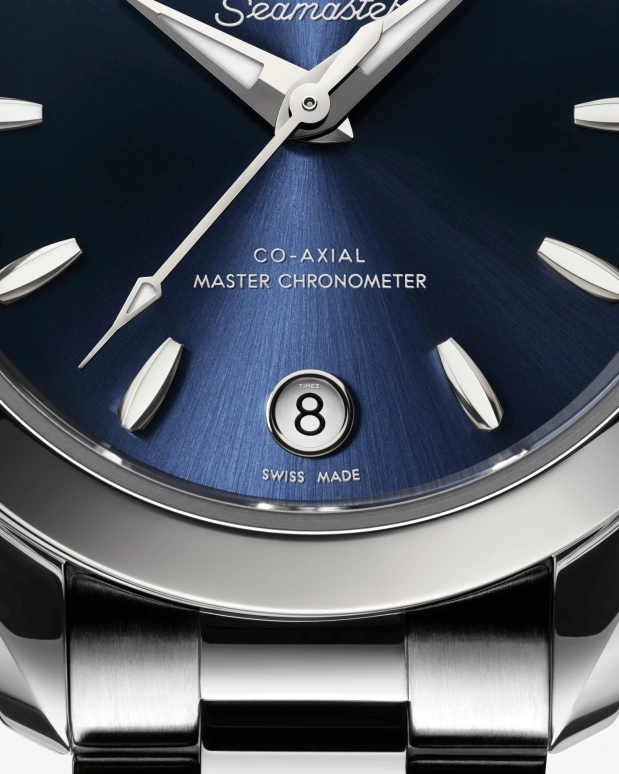 Omega,Aqua Terra 30mm,30mm,Stainless Steel,Blue,Automatic,Day,Anti-magnetic,220,220.10.30.20.03.001