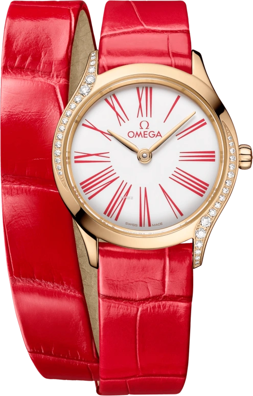 Omega,De Ville 26mm,26mm,Moonshine Gold,White,Quartz,In-house Caliber,Sapphire,Crystal Glass,428,428.58.26.60.04.003