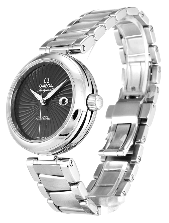 Omega,LadyMatic 34mm,34mm,Stainless Steel,Black,Automatic,Day,50hours,425,425.30.34.20.01.001