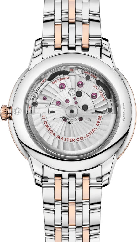 Omega,De Ville 42mm,42mm,Stainless Steel,Sedna Gold,Silver,Automatic,Day,Anti-magnetic,434,434.20.42.22.02.001