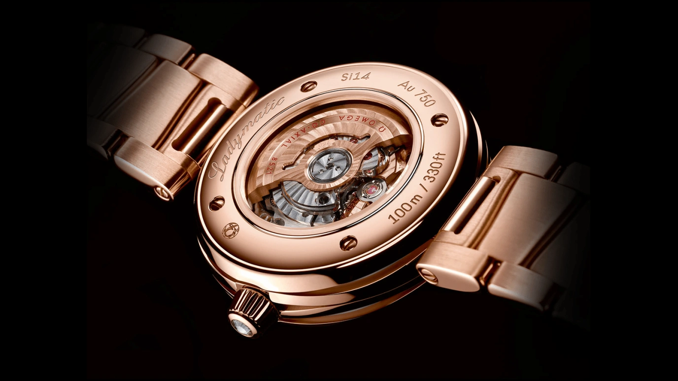 Omega,LadyMatic 34mm,34mm,Red Gold,Black,Automatic,Date,Co-Axial Escapement,425,425.65.34.20.55.001