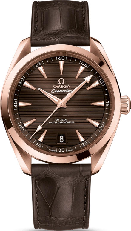Omega,Aqua Terra 41mm,41mm,Sedna Gold,Brown,Automatic,Date,Co-Axial Escapement,220,220.53.41.21.13.001