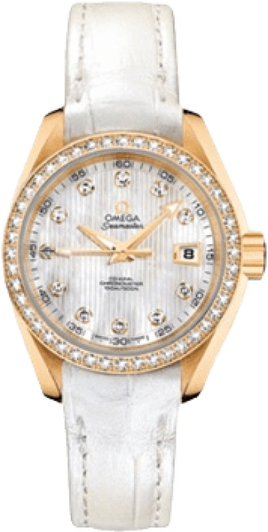 Omega,Aqua Terra 30mm,30mm,Yellow Gold,White,Automatic,Date,Co-Axial Escapement,231,231.58.30.20.55.002