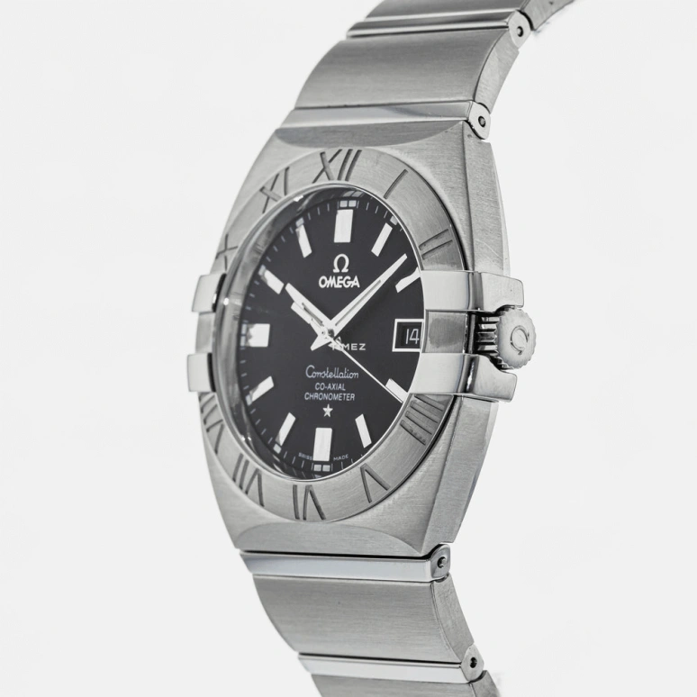 Omega,Constellation 38mm,38mm,Stainless Steel,Black,Automatic,Day,48hours,1503,1503.51.00