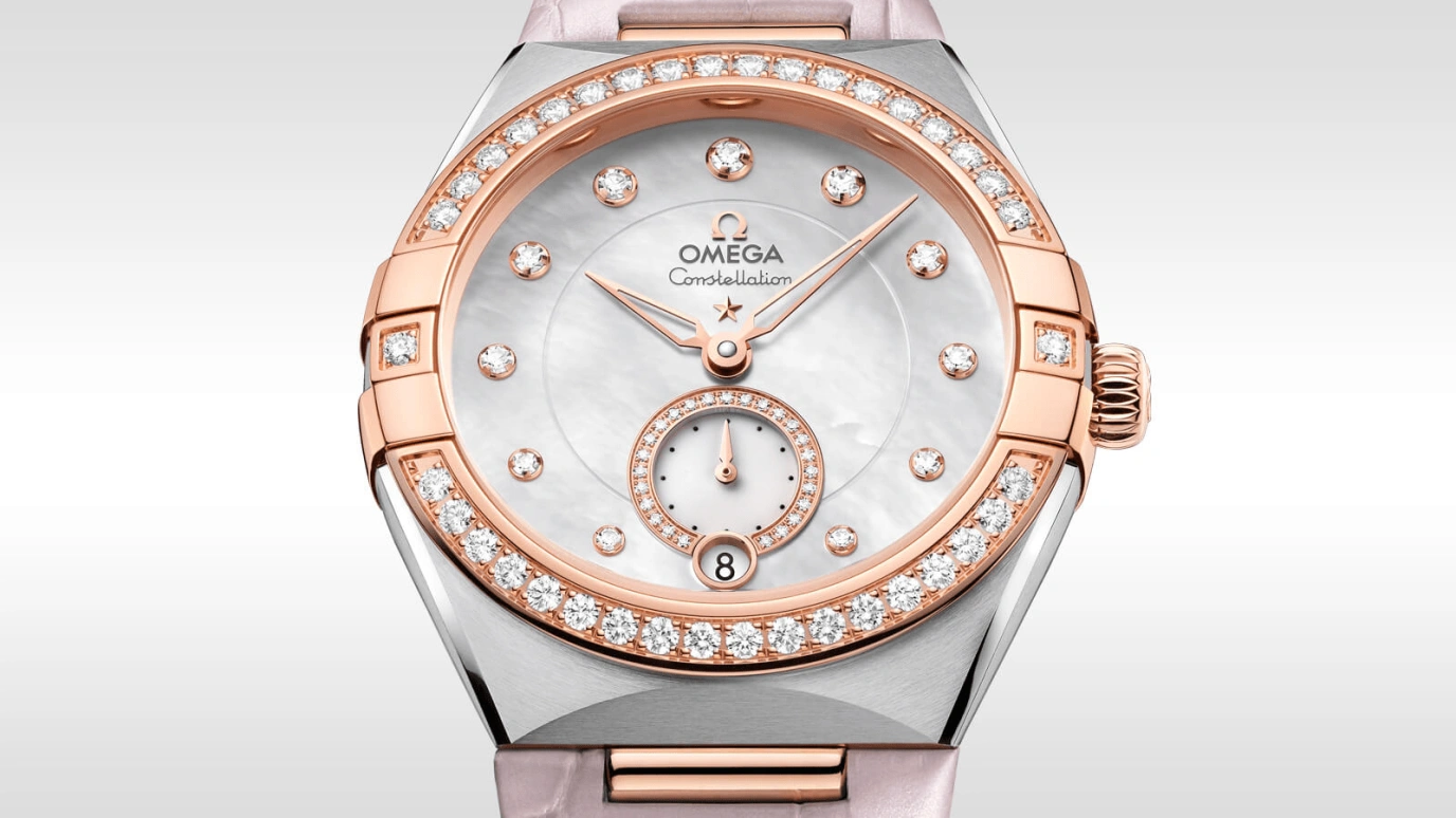 Omega,Constellation 34mm,34mm,Sedna Gold,Stainless Steel,White,Automatic,Date,Co-Axial Escapement,131,131.28.34.20.55.001