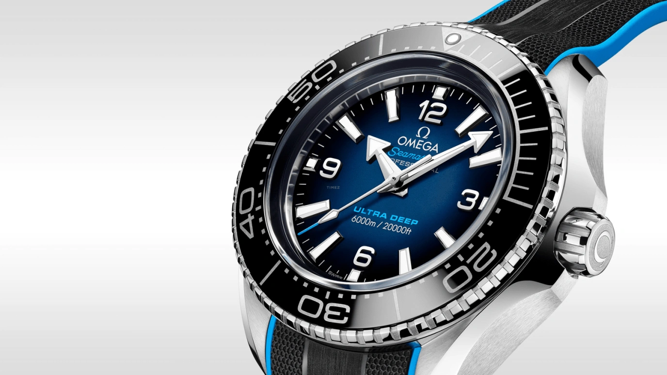 Omega,Seamaster Planet Ocean 45.50mm,45.50mm,Titanium,Ceramic,Stainless Steel,Blue,Automatic,Co-Axial Escapement,60hours,215,215.32.46.21.03.001