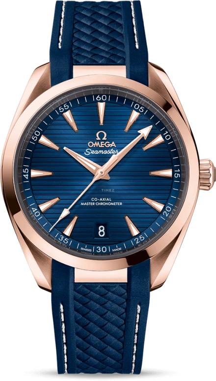 Omega,Aqua Terra 41mm,41mm,Sedna Gold,Blue,Automatic,Date,Co-Axial Escapement,220,220.52.41.21.03.001