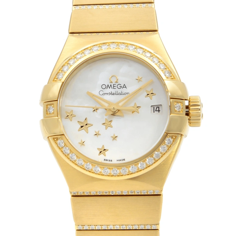 Omega,Constellation 27mm,27mm,Yellow Gold,White,Automatic,Day,50hours,123,123.55.27.20.05.002