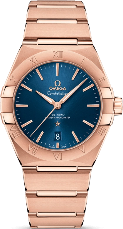 Omega,Constellation 39mm,39mm,Sedna Gold,Blue,Automatic,Date,Co-Axial Escapement,131,131.50.39.20.03.001
