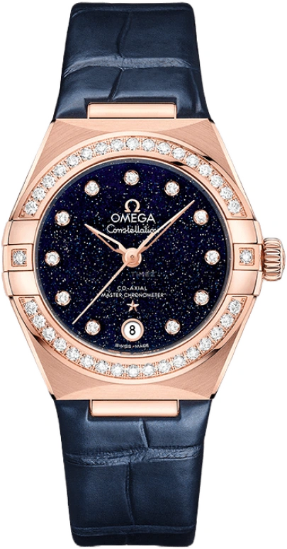 Omega,Constellation 29mm,29mm,Sedna Gold,Blue,Automatic,Date,Co-Axial Escapement,131,131.58.29.20.53.003