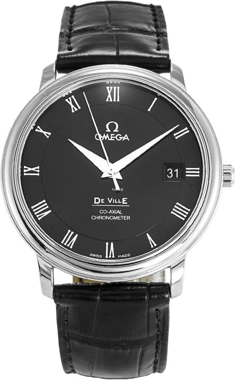 Omega,De Ville 36.50mm,36.50mm,Stainless Steel,Black,Automatic,Day,48hours,4875,4875.50.01