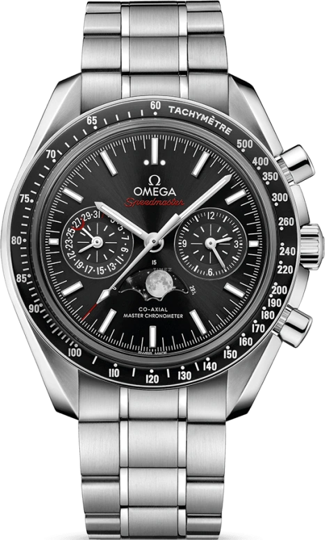 Omega,Speedmaster (Non-Moonwatch) 44.25mm,44.25mm,Ceramic,Stainless Steel,Black,Automatic,Chronograph,Moonphase,Date,Co-Axial Escapement,60hours,In-house Caliber,304,304.30.44.52.01.001