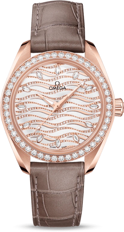 Omega,Aqua Terra 34mm,34mm,Sedna Gold,Automatic,Co-Axial Escapement,55hours,220,220.58.34.20.99.006