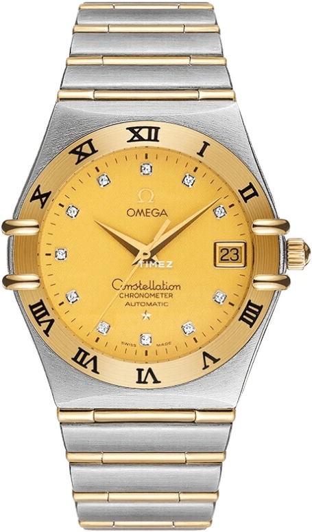 Omega,Constellation 35.50mm,35.50mm,Stainless Steel,Gold,Automatic,Day,44hours,1202,1202.15.00