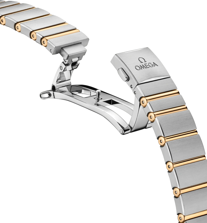 Omega,Constellation 28mm,28mm,Yellow Gold,Stainless Steel,White,Quartz,In-house Caliber,Sapphire,Crystal Glass,131,131.20.28.60.05.002