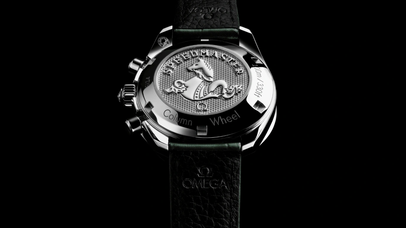Omega,Speedmaster 38mm,38mm,Stainless Steel,Green,Automatic,Chronograph,Day,324,324.18.38.50.60.001