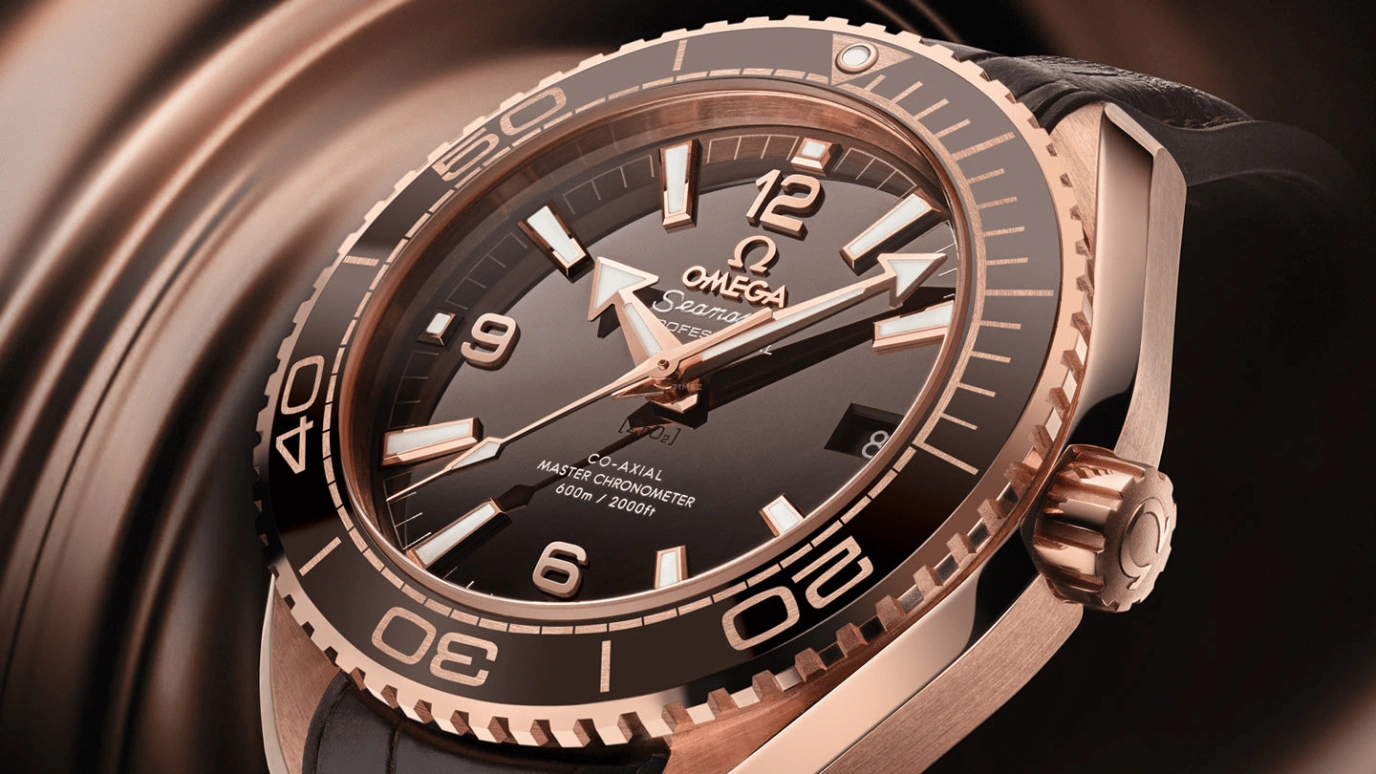 Omega,Seamaster Planet Ocean 39.50mm,39.50mm,Sedna Gold,Brown,Automatic,Date,Co-Axial Escapement,215,215.63.40.20.13.001