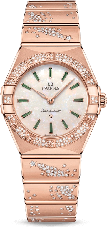 Omega,Constellation 28mm,28mm,Sedna Gold,White,Quartz,In-house Caliber,Sapphire,131,131.55.28.60.99.004