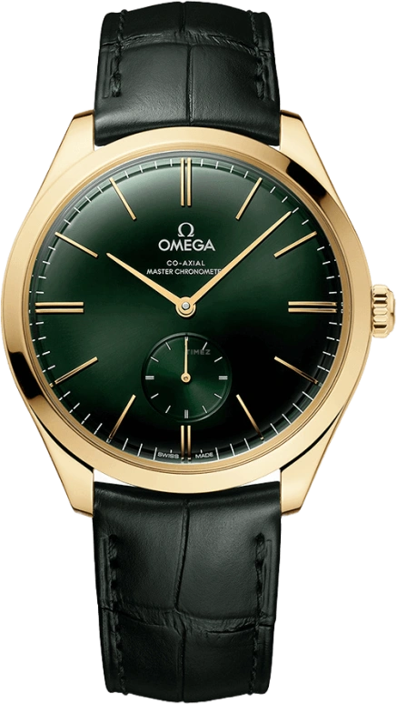 Omega,Trésor 40mm,40mm,Yellow Gold,Green,Handwound,Co-Axial Escapement,72hours,435,435.53.40.21.10.001