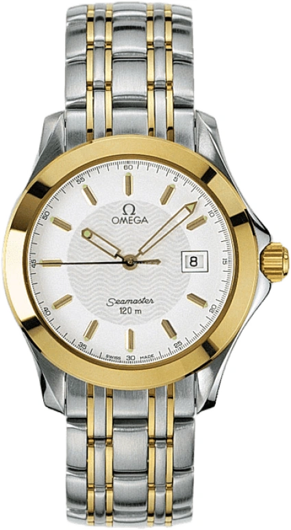 Omega,Seamaster 120M 41mm,41mm,Yellow Gold,Stainless Steel,White,Quartz,Date,26280hours,2311,2311.21.00