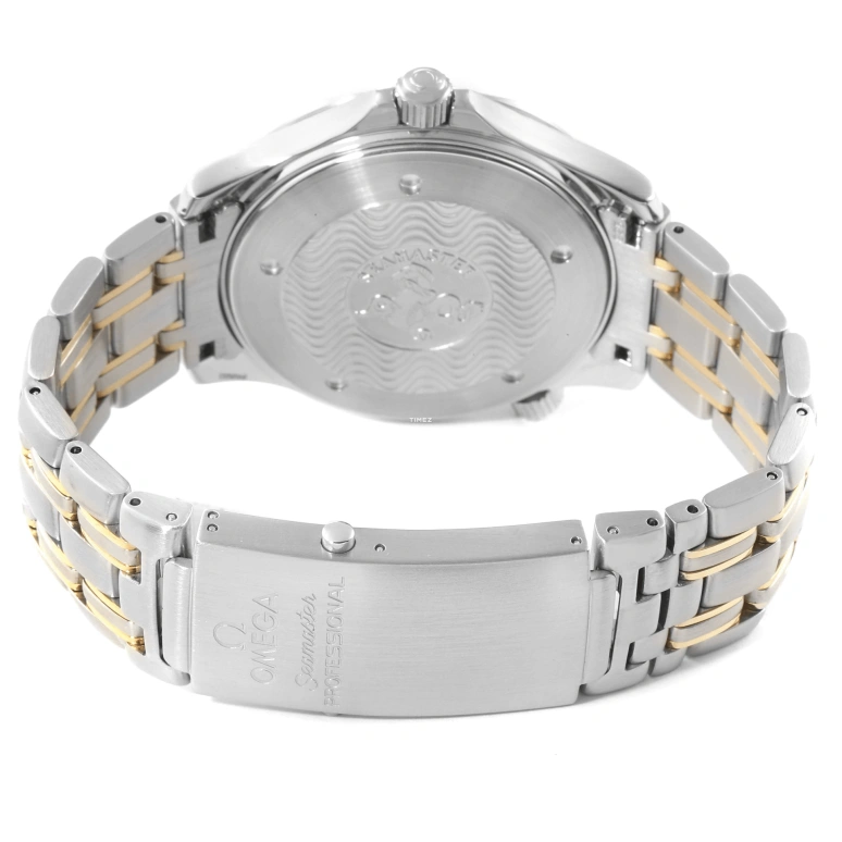 Omega,Seamaster Diver 300M 41mm,41mm,Yellow Gold,Stainless Steel,Black,Automatic,Day,44hours,2455,2455.50.00
