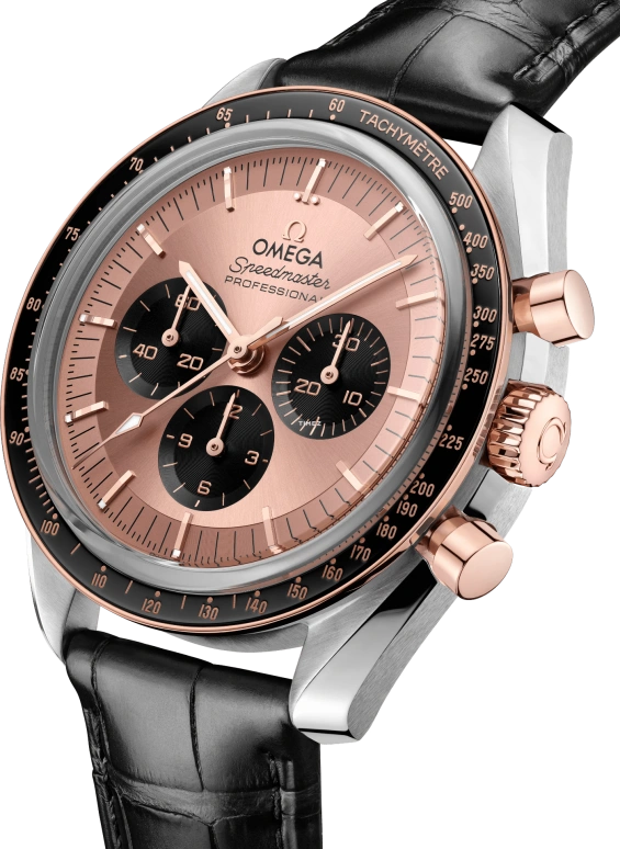 Omega,Speedmaster Moonwatch 42mm,42mm,Stainless Steel,Sedna Gold,Pink Gold,Handwound,Chronograph,Anti-magnetic,310,310.23.42.50.99.001