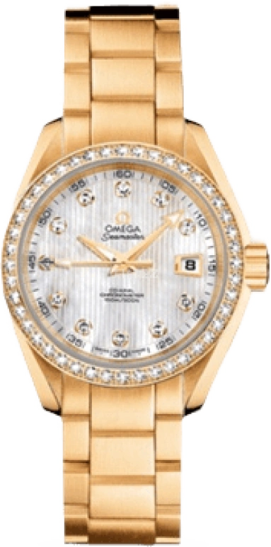 Omega,Aqua Terra 30mm,30mm,Yellow Gold,White,Automatic,Date,Co-Axial Escapement,231,231.55.30.20.55.002