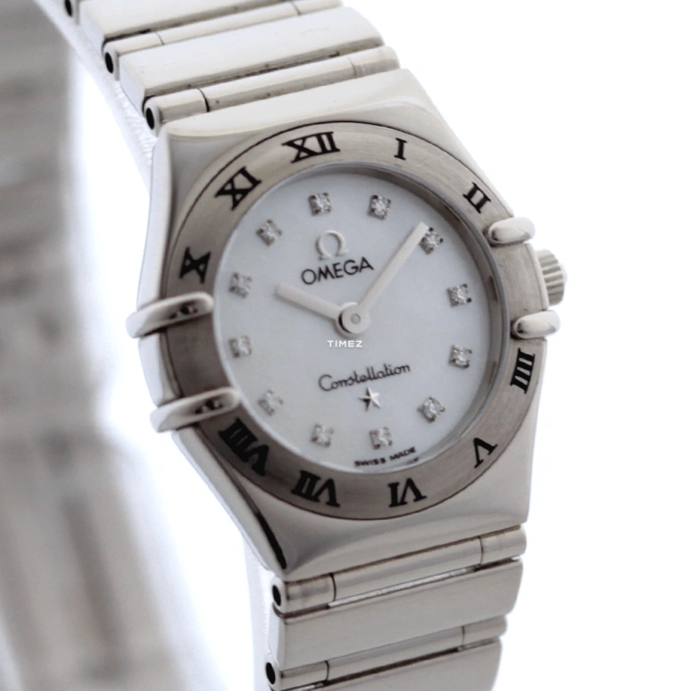 Omega,Constellation 22mm,22mm,White Gold,Silver,Quartz,30000hours,In-house Caliber,1163,1163.76.00