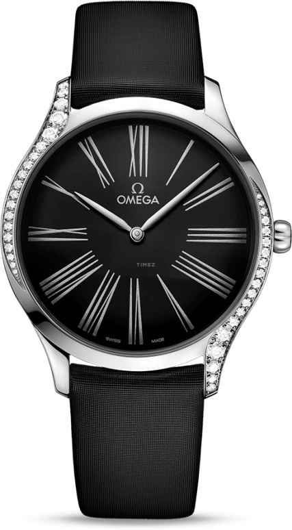 Omega,Trésor 39mm,39mm,Stainless Steel,Black,Quartz,Day,Zodiac Indications,428,428.17.39.60.01.001