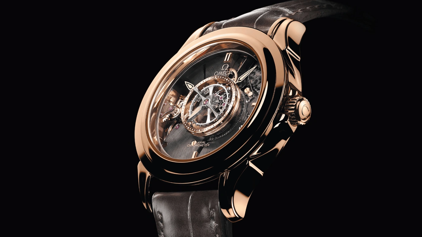 Omega,De Ville 38.70mm,38.70mm,Red Gold,Automatic,Tourbillon Escapement,45hours,513,513.53.39.21.99.001
